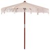 vidaXL Makrame senčnik 252.5 x 252.5 x 260 cm Bombaž in teak les