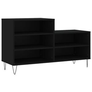 vidaXL Omarica za čevlje črna 102x36x60 cm inženirski les