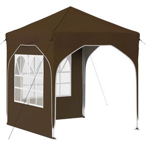 vidaXL Zložljivi &scaron;otor za zabave 192 x 192 x 245 cm Taupe