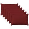 vidaXL Blazina 6 kos HOUTEN Vinorodna rdeča 30 x 50 cm Lažni lanu