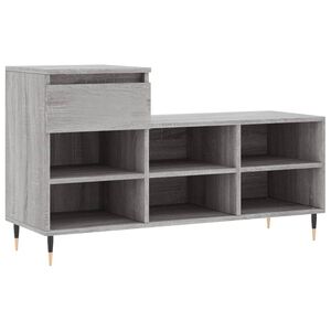 vidaXL Omarica za čevlje siva sonoma 102x36x60 cm inženirski les