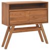 vidaXL Konzolna mizica 80x30x80 cm trdna tikovina