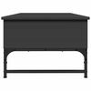 vidaXL Klubska mizica črna 100x50x35 cm inženirski les in kovina