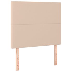 vidaXL Vzglavje postelje Cappuccino 90x5x118/128 cm umetno usnje