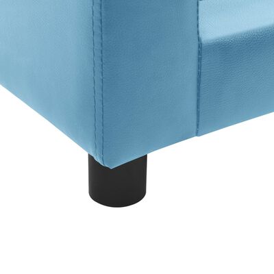 vidaXL Pasji kavč z blazino turkizen 60x43x30 cm pliš in umetno usnje