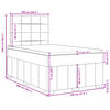 vidaXL Box spring postelja z vzmetnico taupe 120x200 cm blago