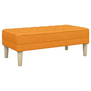 vidaXL klop z blazino Temno rumena 113 x 57 x 39 cm blago