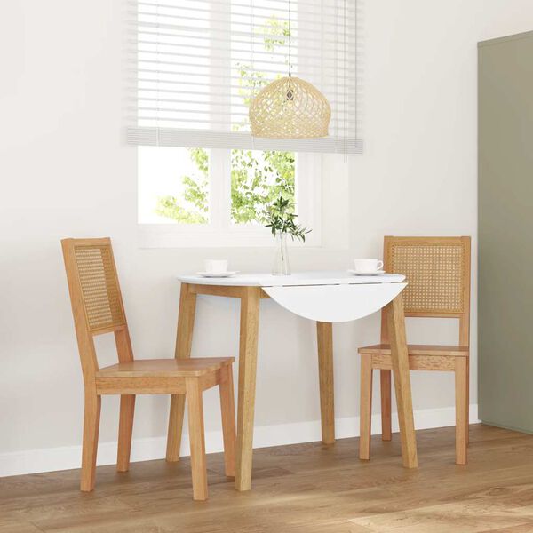 vidaXL Jedilni stoli 2 kosa masivne lesene gume