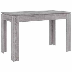 vidaXL Jedilna miza siva sonoma 120x60x76 cm inženirski les