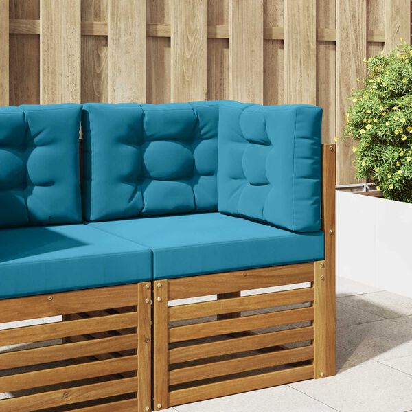 vidaXL Zunanja blazina za kavč 3 pcs Kraljevo modra Poliester