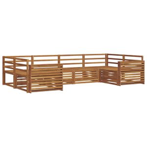 vidaXL Zunanja garnitura za sedenje 6 pcs Naravna