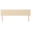 vidaXL Posteljno vzglavje krem 160x5x78/88 cm blago