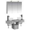 vidaXL Komplet omaric za kopalnico 4 pcs Siva Sonoma