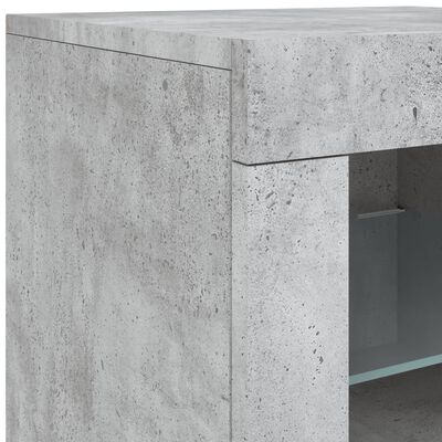 vidaXL Stranska omarice z LED lučkami 2 kosa betonsko siva