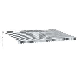 vidaXL Avtomatsko zložljiva tenda z LED antracit in bela 600x300 cm