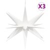 vidaXL Božične svetilke LED 3 kosi zložljive bele 57 cm