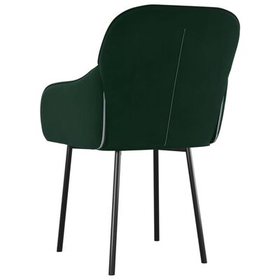vidaXL Jedilni stol 2 kosa temno zelen žamet