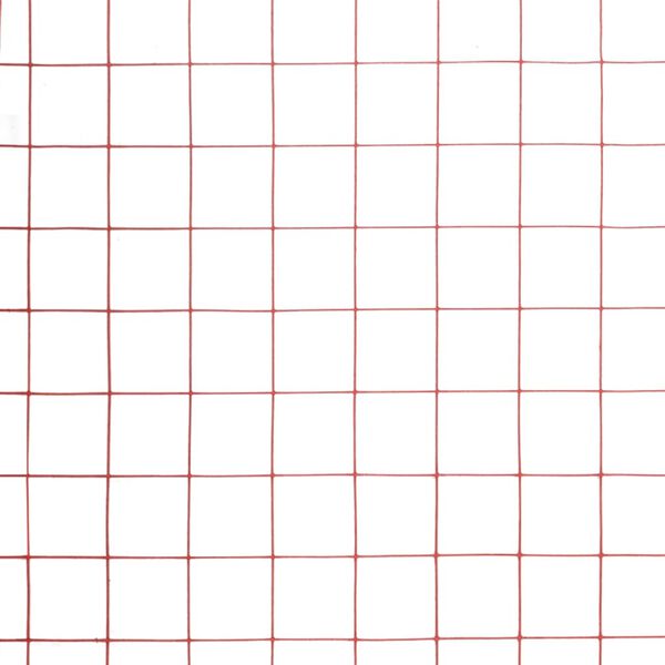 vidaXL Žična mreža za ograjo jeklo s PVC oblogo 10x1,5 m rdeča