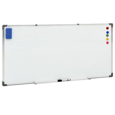 vidaXL Magnetna piši-briši tabla bela 110x60 cm jeklo