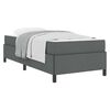 vidaXL Postelja z vzmetnico Temno siva 80 x 200 cm blago