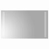 vidaXL LED kopalni&scaron;ko ogledalo Transparentno 50 x 30 cm kaljeno steklo