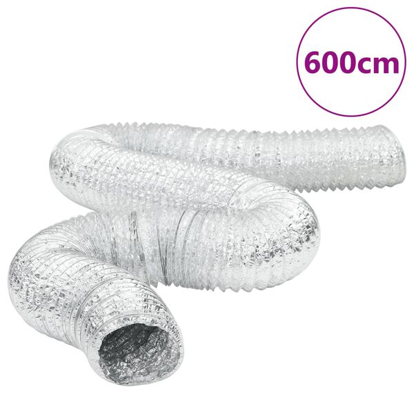 vidaXL Prezračevalni kanal aluminij 6 m &Oslash;12,5 cm