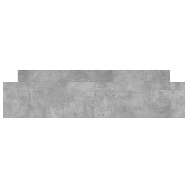 vidaXL Posteljni okvir z vzglavjem in vznožjem betonsko siv 180x200 cm