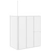 vidaXL Kopalna zaslonka Mlečno 120 x 70 x 137 cm Aluminij & PP panel
