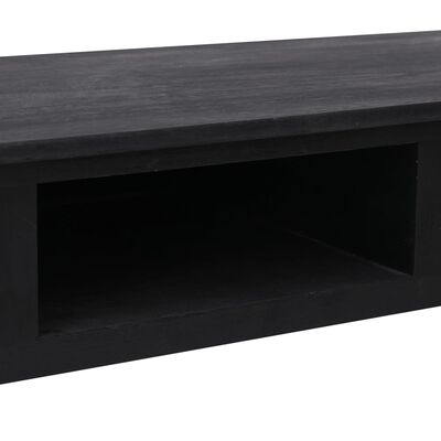 vidaXL Konzolna mizica črna 110x45x76 cm les