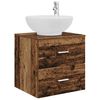 vidaXL Umivalnik s pritrditev na steno Star les 49,5 x 44,5 x 66,5 cm