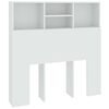 vidaXL Vzglavna omarica bela 100x19x103,5 cm