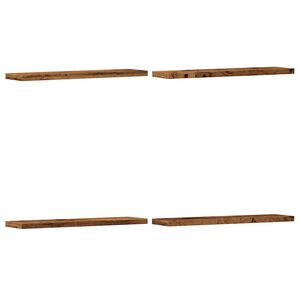 vidaXL Stenska polica 4 kosi starinski les 40x20x1,5 cm inženirski les
