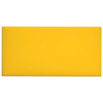 vidaXL Stenski paneli 12 kosov rumeni 60x30 cm žamet 2,16 m²