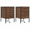vidaXL Nočna omarica 2 pcs Rjav hrast 42 x 41 x 61 cm Konstruiran les