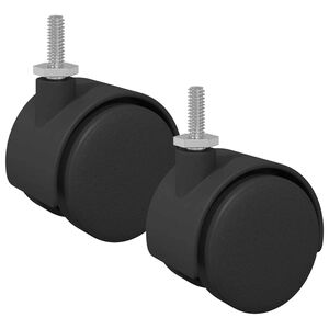 vidaXL Kolesci 2 kos Črna 40,1 x 37,8 mm PP in železo
