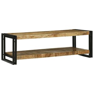 vidaXL Klubska miza Rjava 120 x 50 x 38 cm Masiven les manga