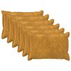vidaXL Prevleka za blazino 6 kos HOUTEN Rumena 50 x 80 cm Mikrofibra