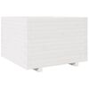vidaXL Vrtno cvetlično korito belo 70x70x49,5 cm trdna borovina