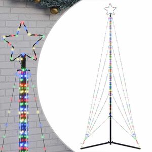 vidaXL LED božično drevo 525 LED barvita 302 cm