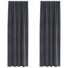 vidaXL Zatemnitvene zavese 2 pcs Svetlo siva 140 x 260 cm Žamet
