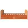 vidaXL Posteljni okvir brez vzmetnice vošč. rjav 150x200 cm borovina