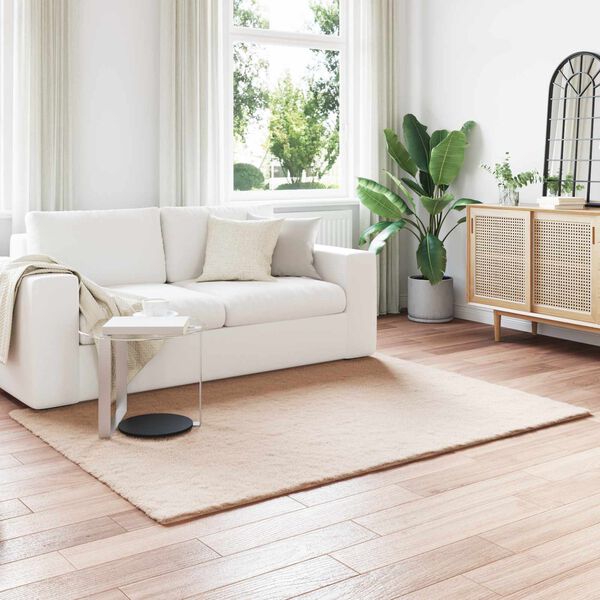 vidaXL Umetno zajčje preproga Olite Taupe 160 x 230 cm Poliester