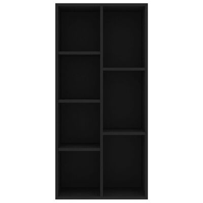 vidaXL Knjižna omara črna 50x25x106 cm iverna plošča