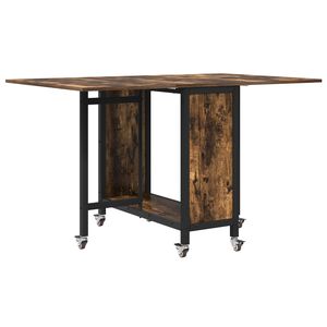 vidaXL Zložljiva jedilna miza z kolesi 130 x 80 x 76,5 cm jeklena PB