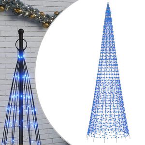 vidaXL LED božično drevo 1534 LED modra 500 cm