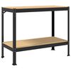 vidaXL Delovna miza Črna 115 x 55 x 91 cm Konstrukcijsko les in kovina