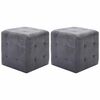 vidaXL Tabure 2 kosa siv 30x30x30 cm umetno usnje semi&scaron;