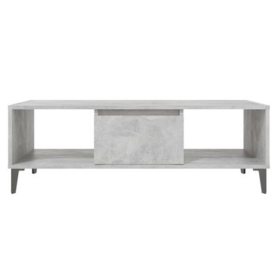 vidaXL Klubska mizica betonsko siva 103,5x60x35 cm iverna plošča