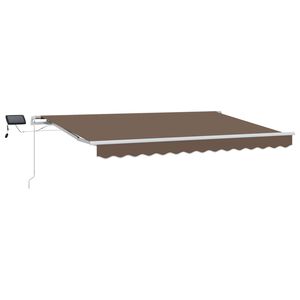 vidaXL Vlečna tenda Taupe 600 &times; 300 cm Tkanina in aluminij