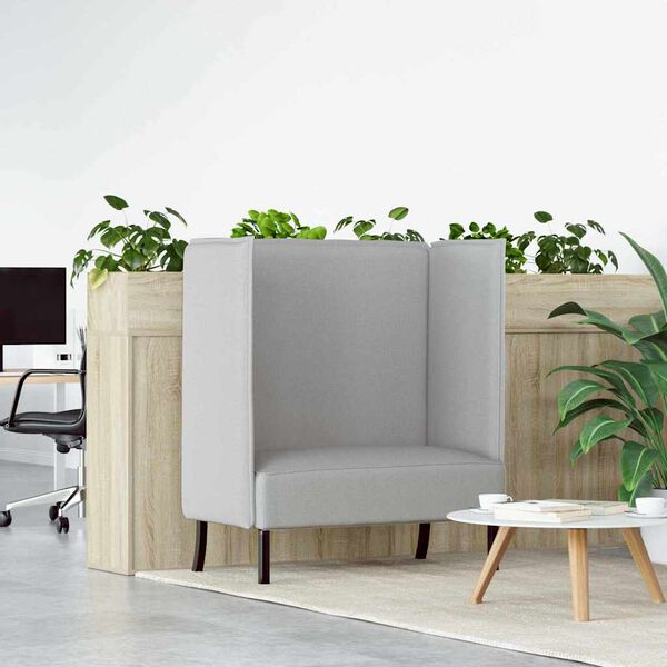 vidaXL Zofa z visokim naslonom Oblačno siva 109 x 56 x 121 cm blago